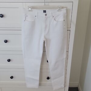 GAP White Skinny Cropped Jeans Classic Style Sz 29